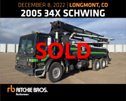 AUCTION 2005 34m Schwing on a 2006 Mack